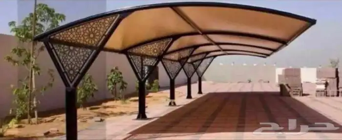 ساتر جدار سياج حديد سواتر شرائح  مظلات جلسات مظلات سيارات 30