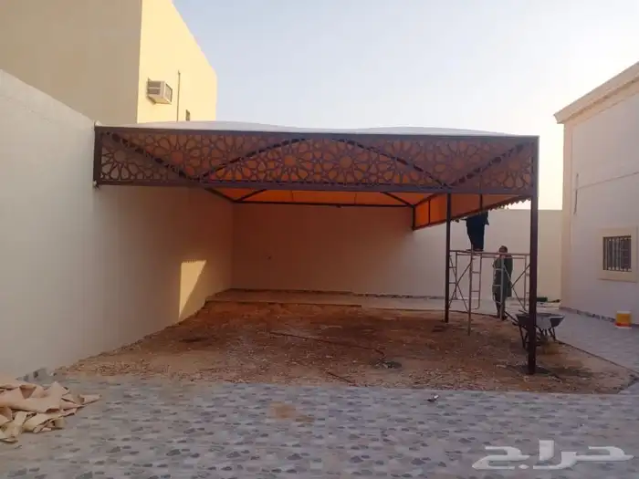 ساتر جدار سياج حديد سواتر شرائح  مظلات جلسات مظلات سيارات 14