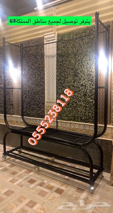 حامل حطب متحرك كفرات اصليه مع غطى PVC 40