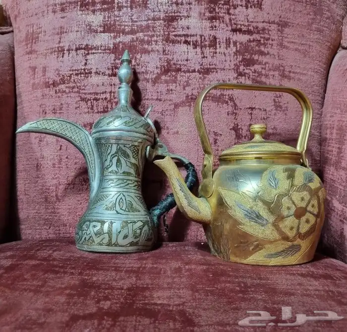 دلة و أبريق نحاس تراثية 7