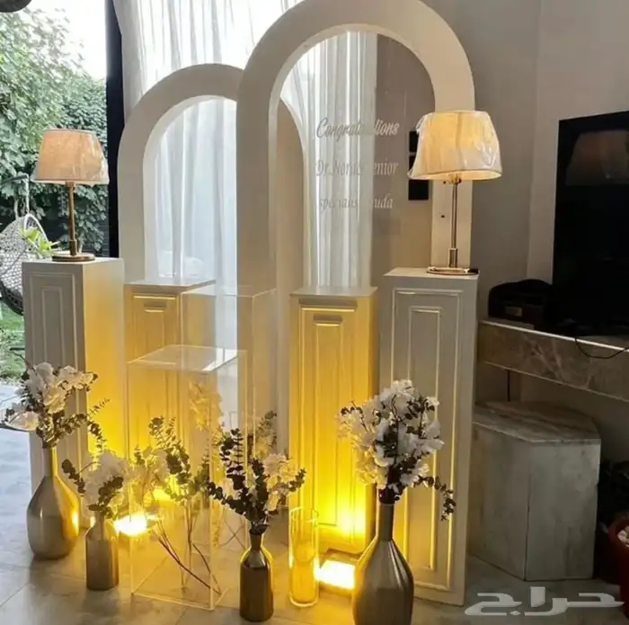 تنسيق مداخل ملكة واستقبال وحفلات التخرج 0