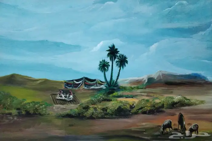 لوحه فنيه مرسومه باليد للبر . تصور صفاء البر 9