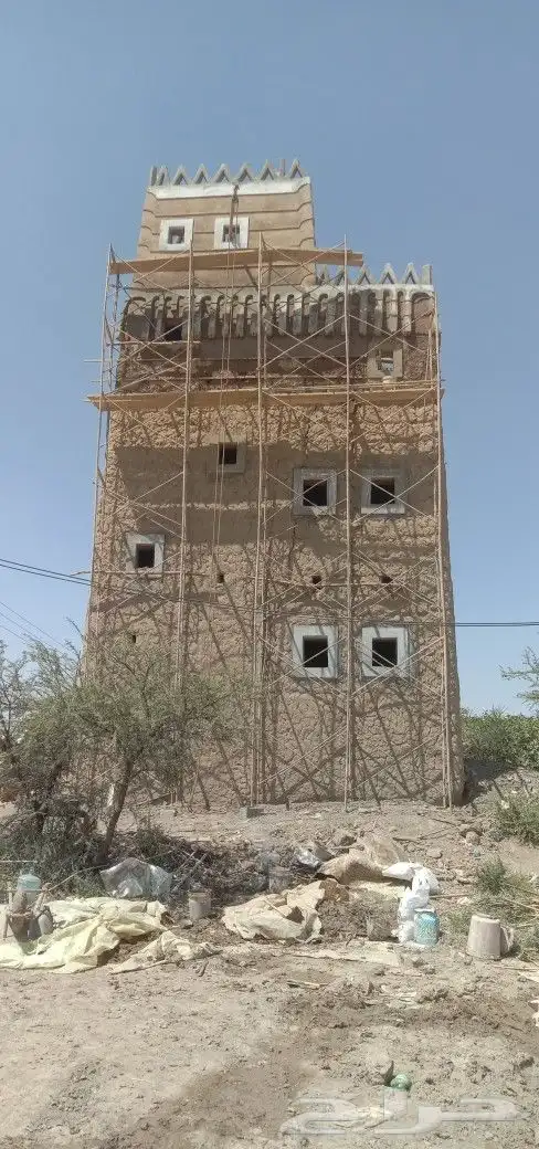 ترميم البيوت التراثيه وبناء جديد وتلبيس حجر وبناء 7