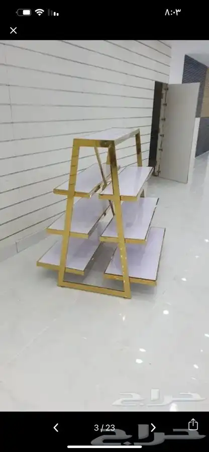 طاوله عرض استاد ارفف شبك استيل 18