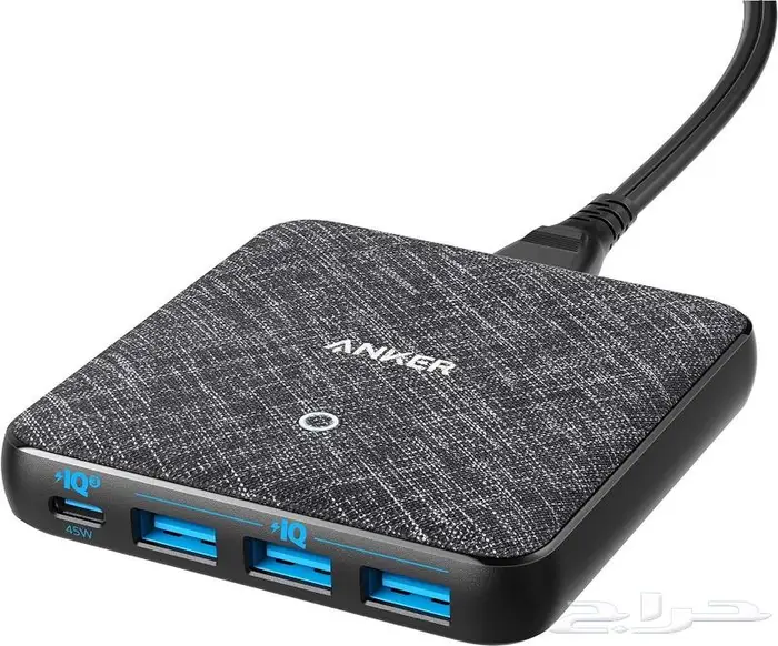 شاحن Anker USB-C سريع 45W   GaN   يشحن 4 أجهزة 0