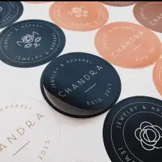 طباعه استكر لاصق كروت ليبل قماش تاق لوقو بوكس عبايه اكياس 7