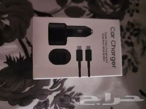 شاحن سياره بقوة 60 واط بمدخلين مع سلك 1