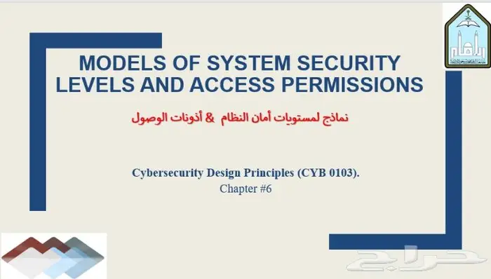 كورس مبادئ تصميم الأمن السيبراني CYB 0103 جامعة الامام سعود 5