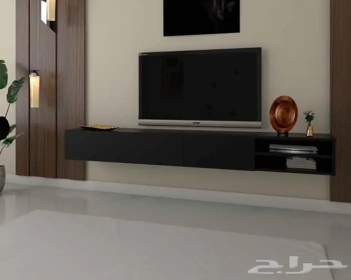 ع طاولة تلفزيون شاملة الرف 0