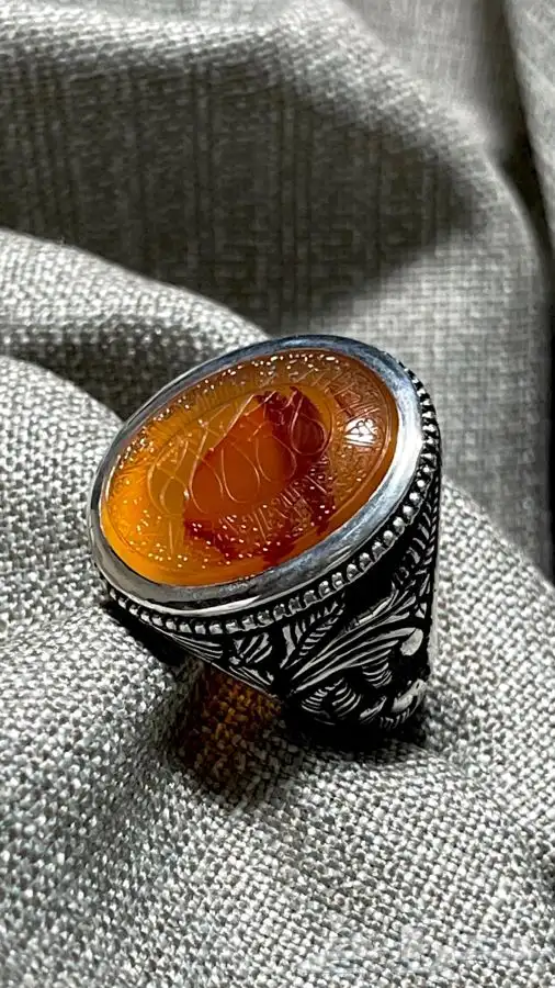 خاتم مخطوط اية الكرسي جواد رحيمي عقيق درجه اولى صياغه اشفاق 4