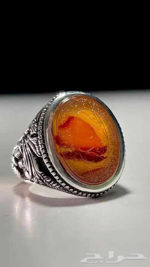 خاتم مخطوط اية الكرسي جواد رحيمي عقيق درجه اولى صياغه اشفاق 1