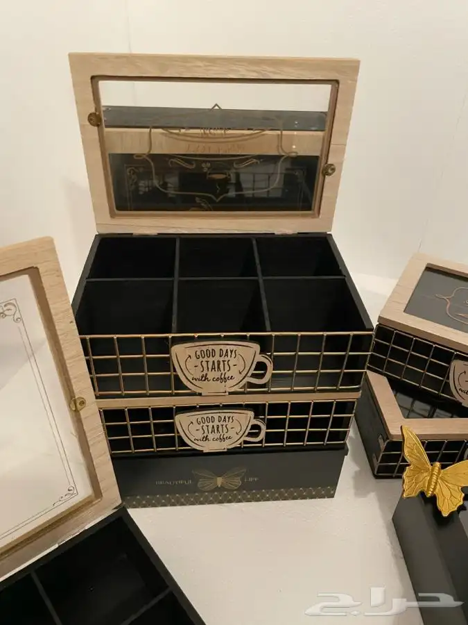 مجموعة منظمات القهوة والشاهي وعلب هدايا انيقة 1