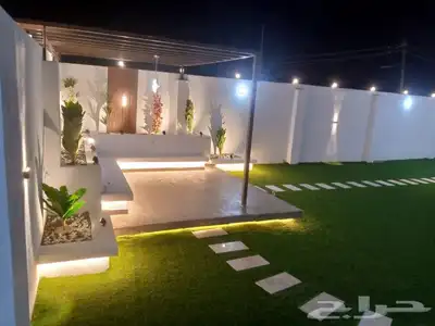 عشب صناعي جيزان انجيله تنسيق حدائق انجيله 2