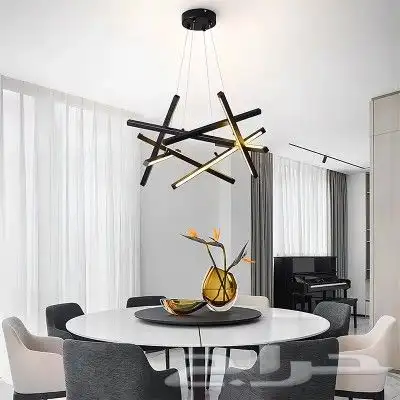 ثريا ليد مودرن شكل اعواد متوفر اسود و ذهبي ليد 3