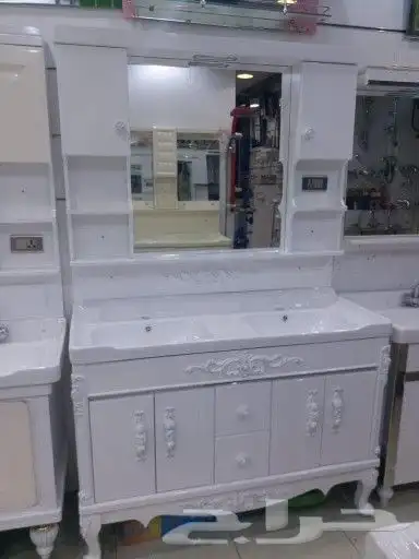 مغاسل ديكور كامل مقاس 120سم عمق 47سم اتنين حوض بي في سي الوا 0