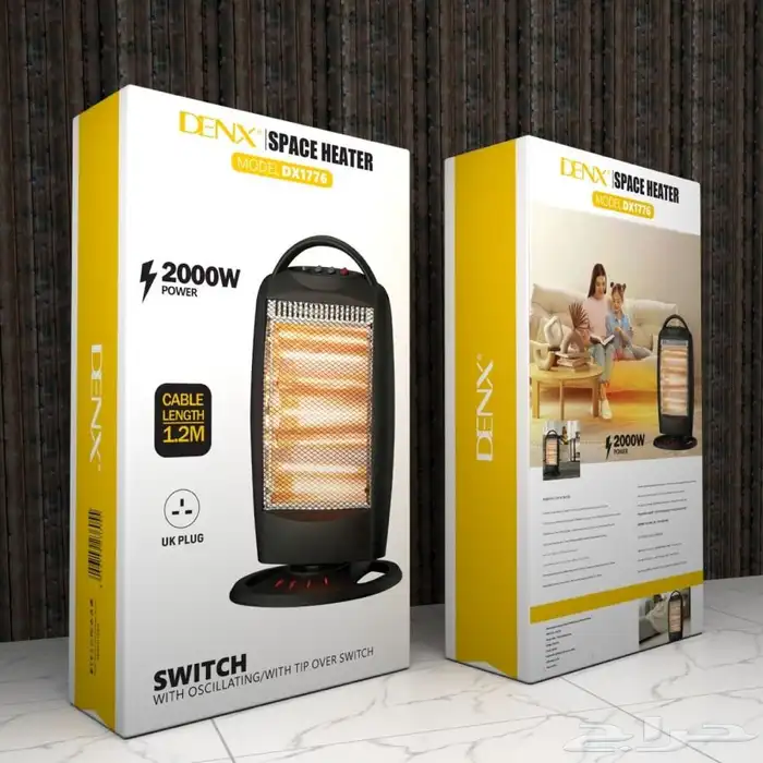 دفاية كهربائية بقوة 2000 واط من DENX 1
