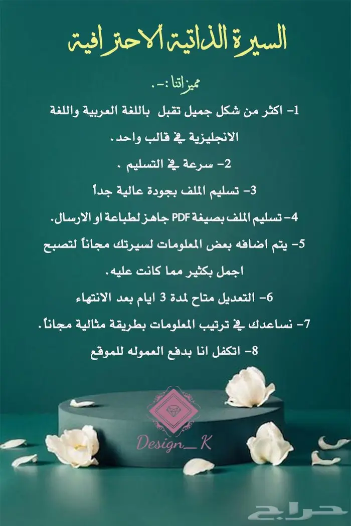 تصميم سيرتك الذاتية 0