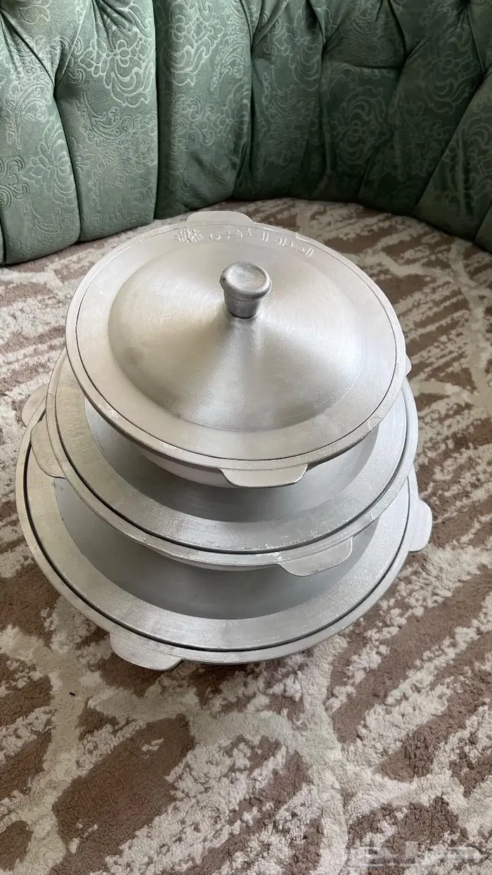 اطقم قدور بخاريه وفيه بالحبه اشغل يدوي واصلي 4