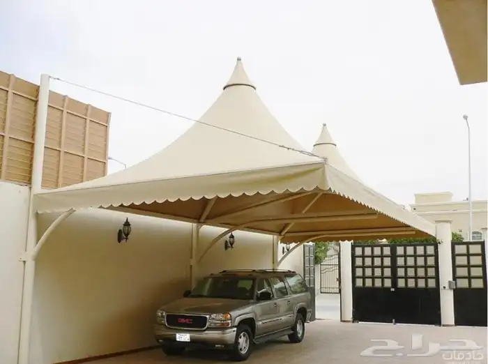 شراعات وبلاستيكات بي في سي ضد المطر خيام ومضلات وبيوت ثابته 3