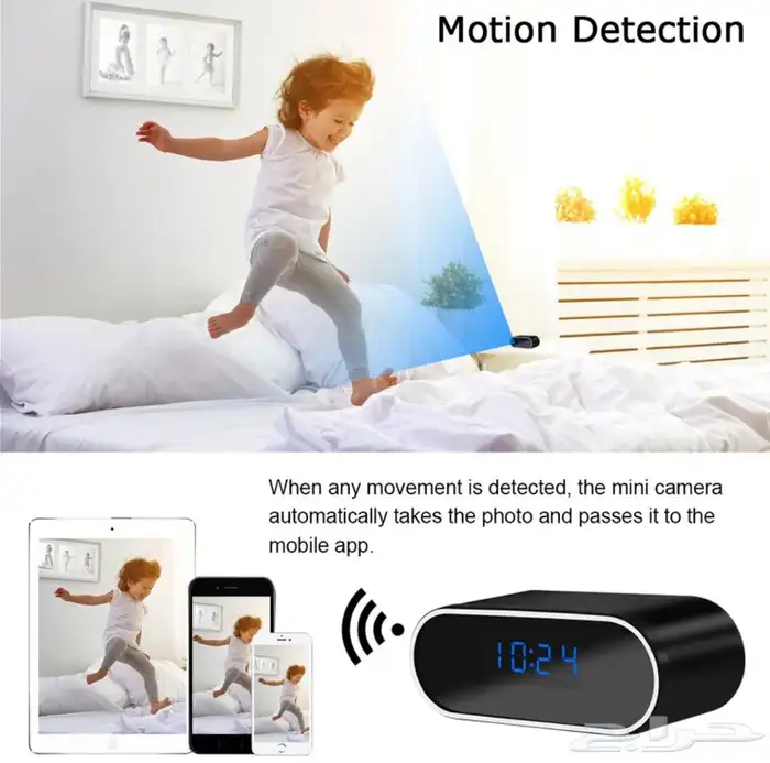 كاميرا مخفيه شكل ساعه جوده عاليه Wifi شحن بطاريه 3