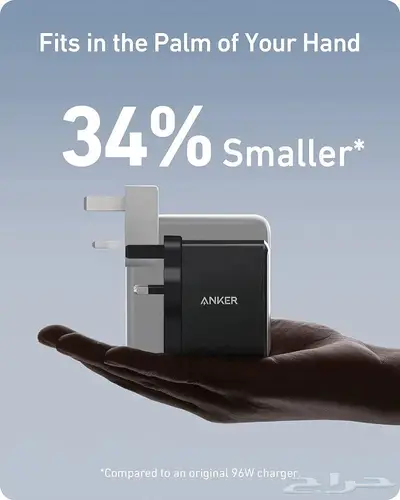 شاحن جداري USB C من انكر نانو 3 منافذ 100 واط 1