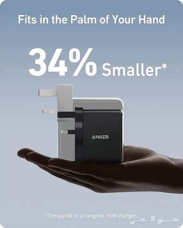 شاحن جداري USB C من انكر نانو 3 منافذ 100 واط 1