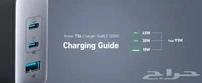 شاحن جداري USB C من انكر نانو 3 منافذ 100 واط 2