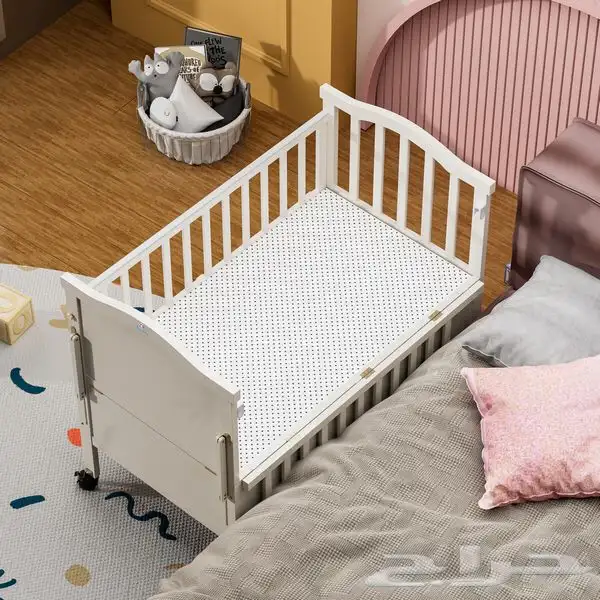 سرير اطفال خشب مع هندول next to me 2