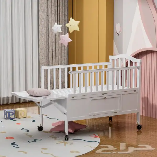 سرير اطفال خشب مع هندول next to me 6