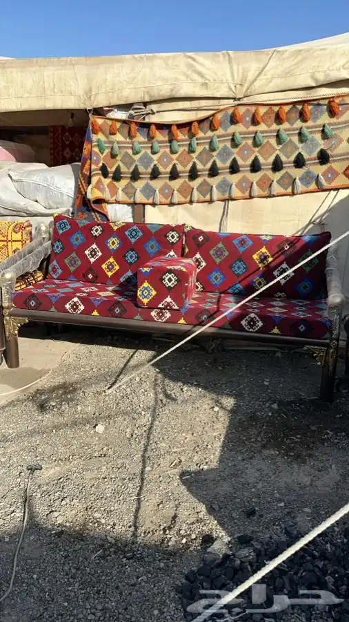 كراسي حديد صبغ ناري مع جلسات شعبية 19