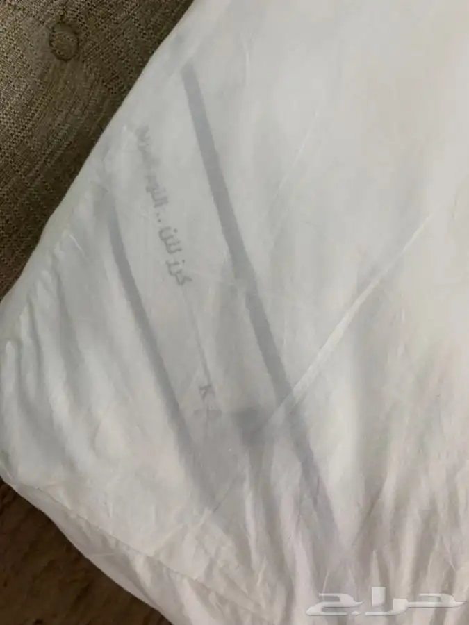 لبادة سرير من كرز لنن حشوة قطن 14سم استعمال نظيف 2