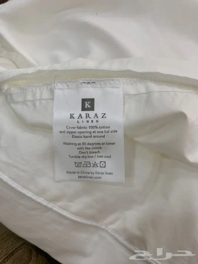 لبادة سرير من كرز لنن حشوة قطن 14سم استعمال نظيف 3