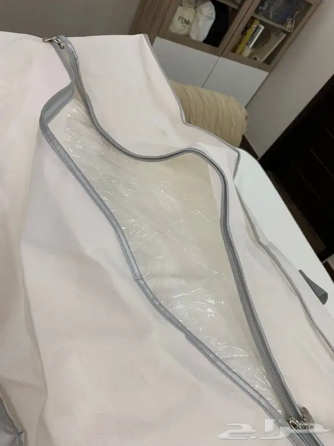 لبادة سرير من كرز لنن حشوة قطن 14سم استعمال نظيف 10