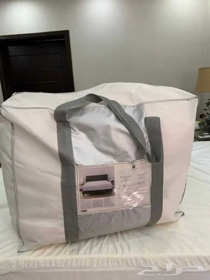 لبادة سرير من كرز لنن حشوة قطن 14سم استعمال نظيف 8