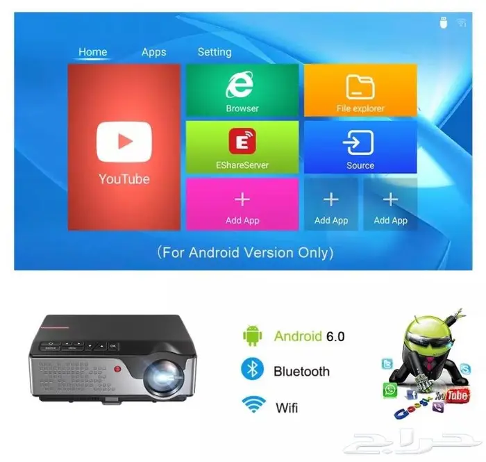 بروجكتر وشاشة عرض مع ستاند للايجار 2