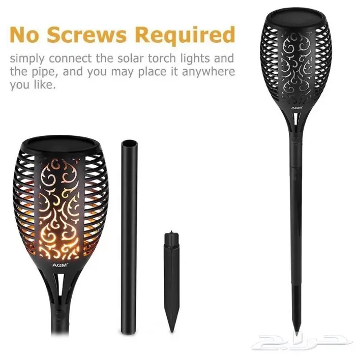 انارة غرس شعله بالطاقه الشمسيه الحجم الكبير 3 قواعد 3