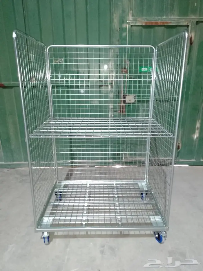 عربات رول كونتينر وأقفاص حديد متحركة للنقل والتخزين 1