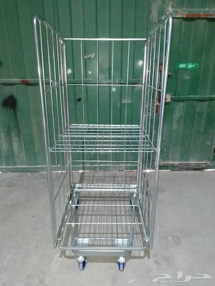 عربات رول كونتينر وأقفاص حديد متحركة للنقل والتخزين 3