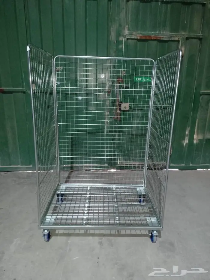 عربات رول كونتينر وأقفاص حديد متحركة للنقل والتخزين 5