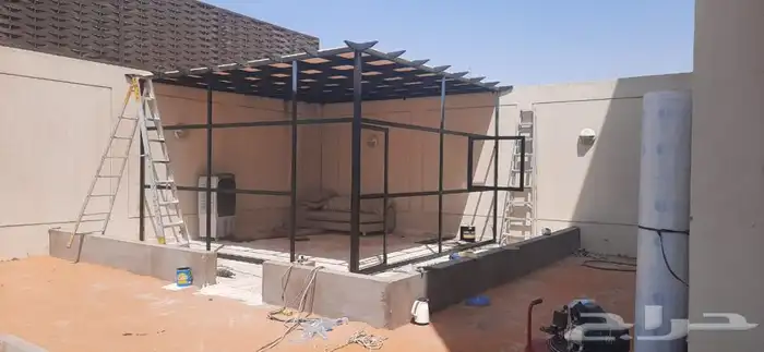 ساتر حديد شرايح _سواتر مجدول _مظلات جلسات _مضلات سيارات 8