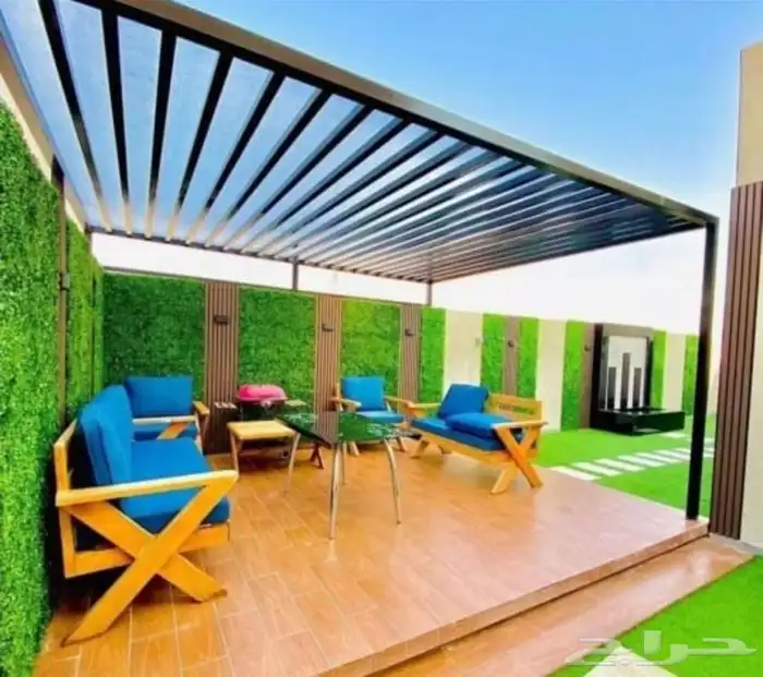 ساتر حديد شرايح _سواتر مجدول _مظلات جلسات _مضلات سيارات 7