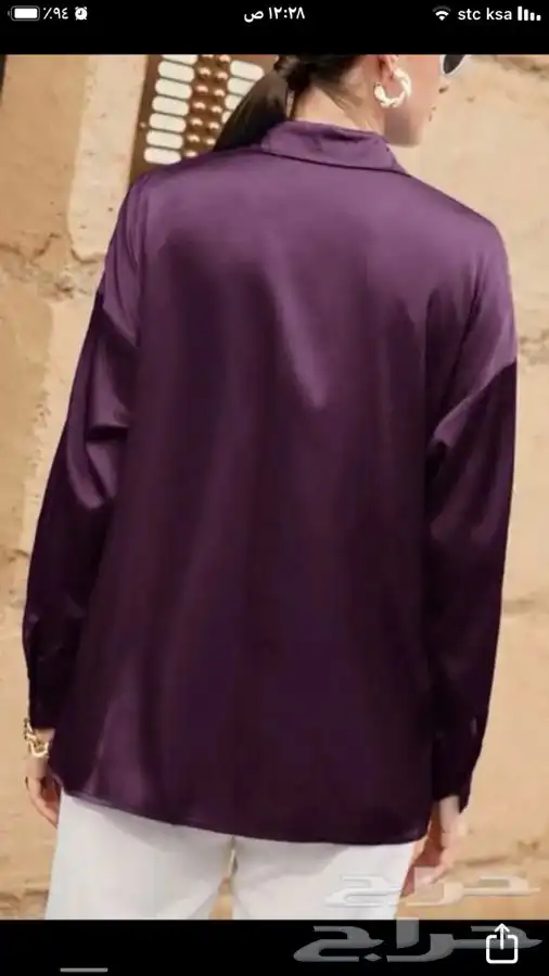 ايجار او بيع قميص نسائي قمصان بلوزة انيقه كلاسيك سادة فستان 1