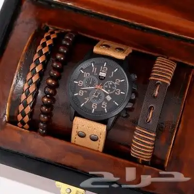 رخيص ساعة شبابية فخمة لون كوفي مع أساور فخمة 0