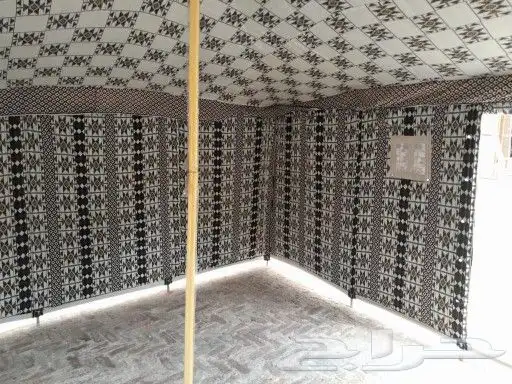 خيام حجازي ابيض مخطط اسود 4