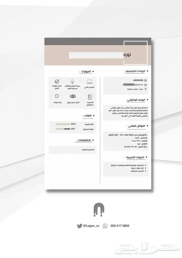 سيرة ذاتية احترافية 4