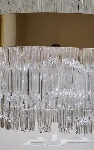 ثريا ليد زجاج حديث وراقي يوجد منها دائري ومستطيل 2