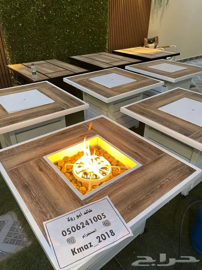 طاولات تدفئه غاز وحطب وللمقاهي والحدائق 30