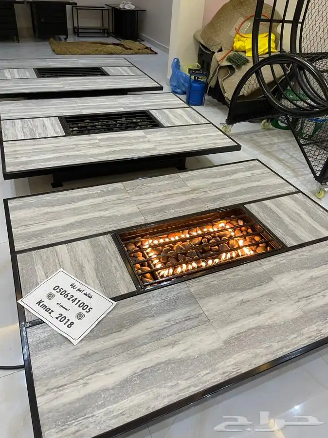 طاولات تدفئه غاز وحطب وللمقاهي والحدائق 32