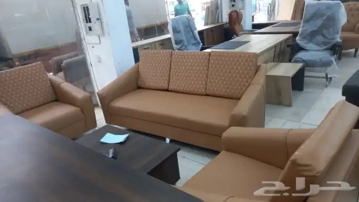كنبات كراسي جلد كراسي انتظار كراسي كوفي شوب صالون 0