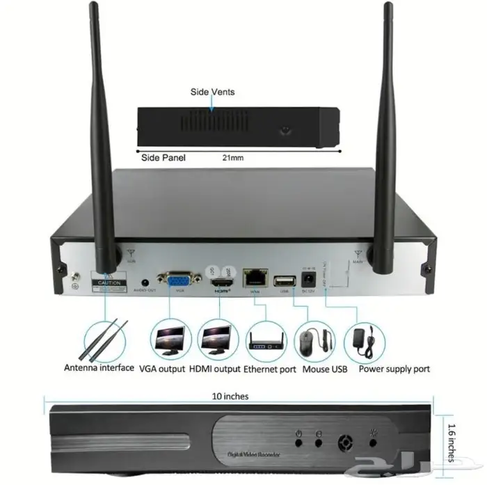 جهاز تسجيل nvr kit wireless مع كميرات مراقبه 1